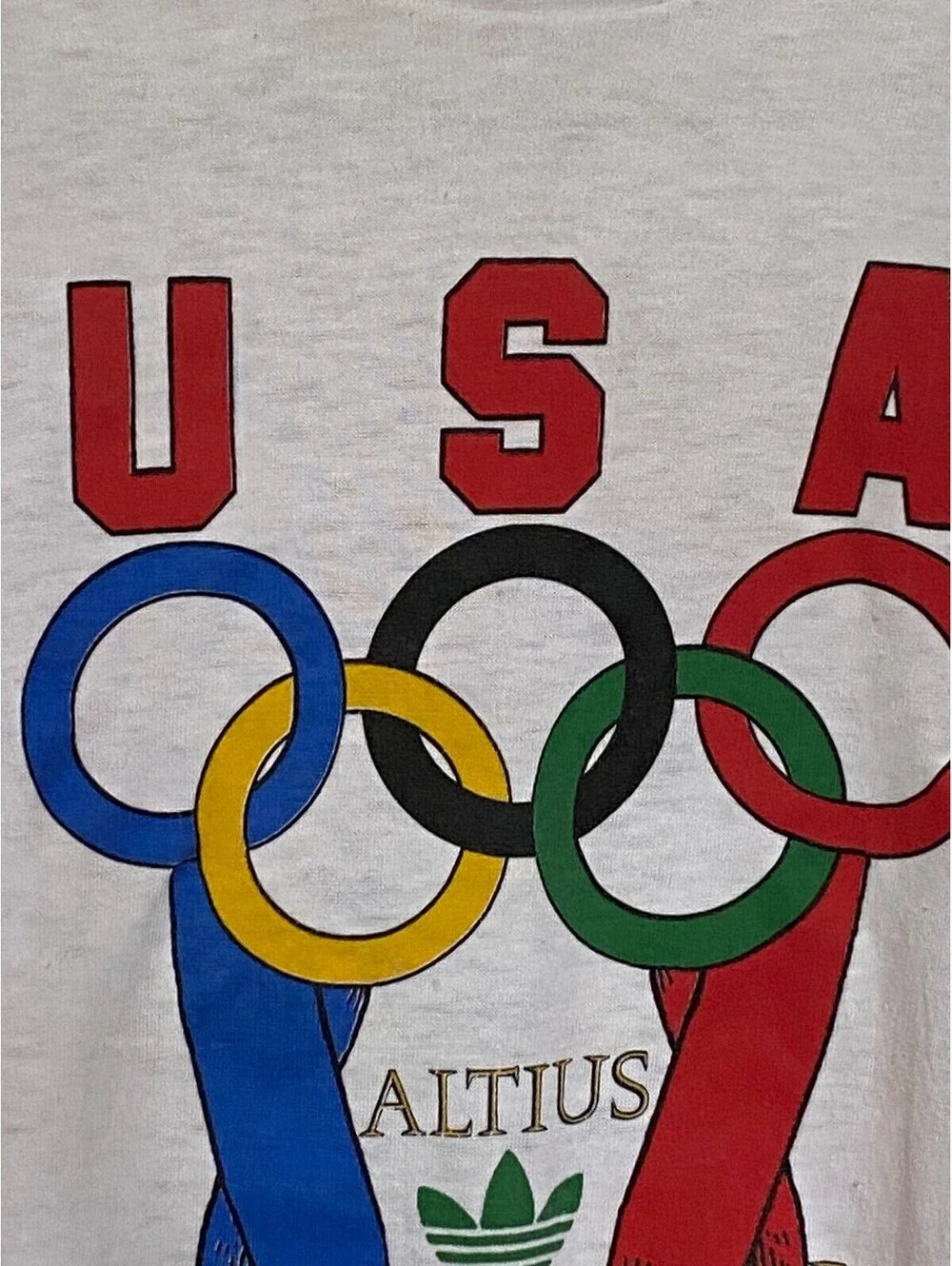 Adidas Vintage Olympics T Shirt 1988 Summer Games Seoul M USA Single Stitch